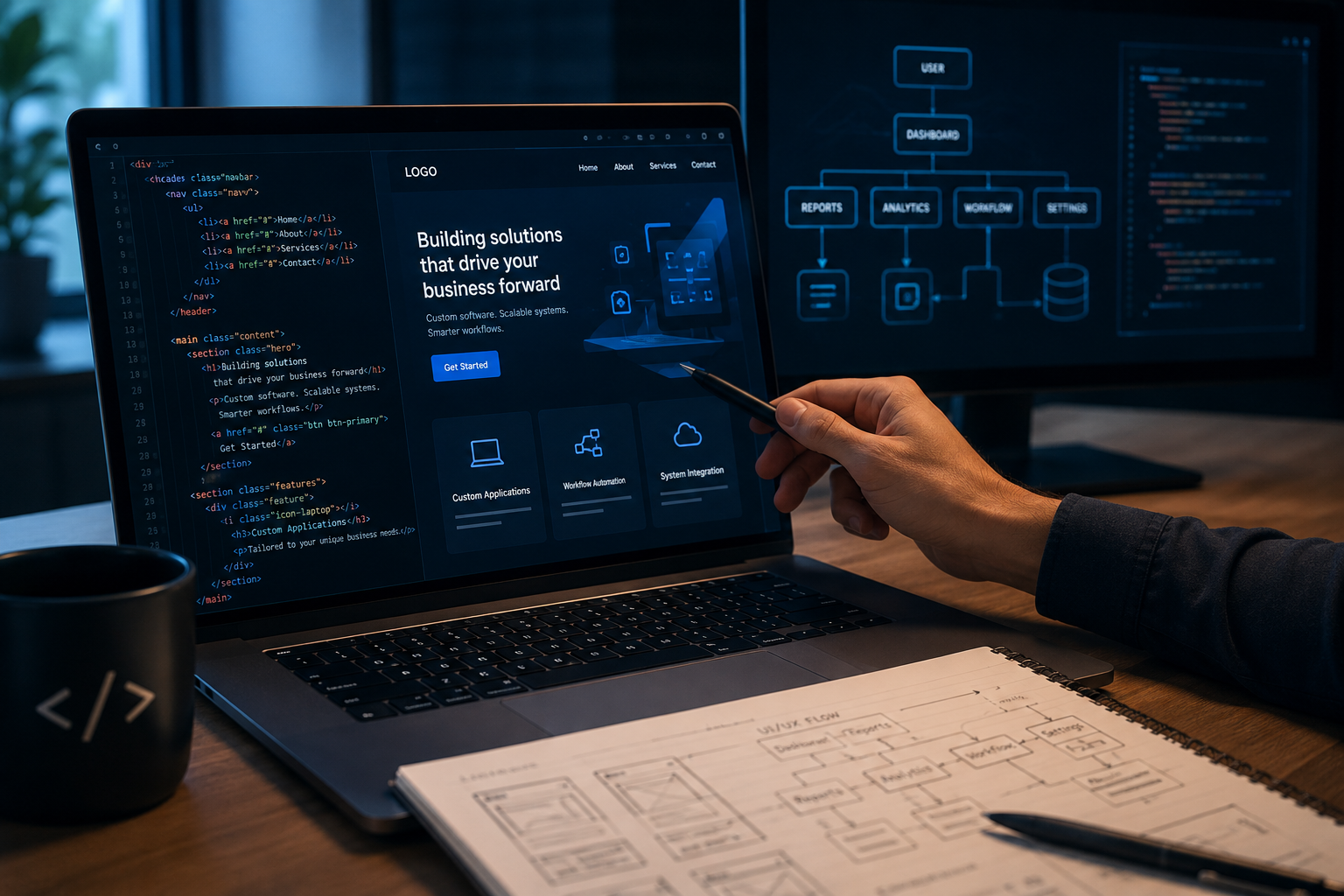Custom software development and workflow automation